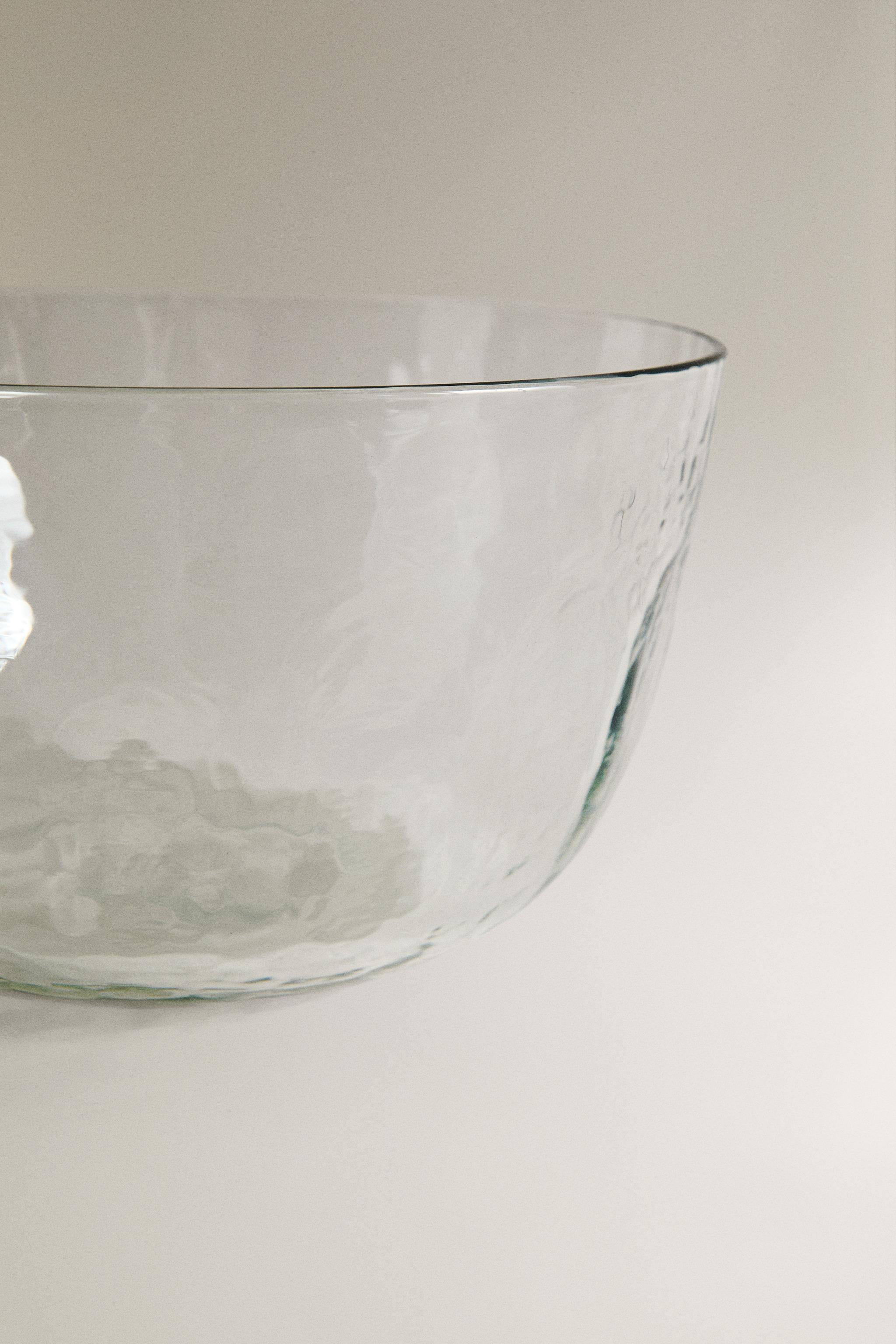 HAMMERED GLASS SALAD BOWL